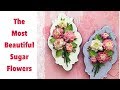 The most beautiful sugar flowers. How to decorate flower bouquet cookies 🌸