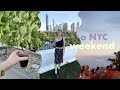 NYC Weekend VLOG - rooftop vineyard, watermelon soju, and why I DON&#39;T travel in the summer 🍉