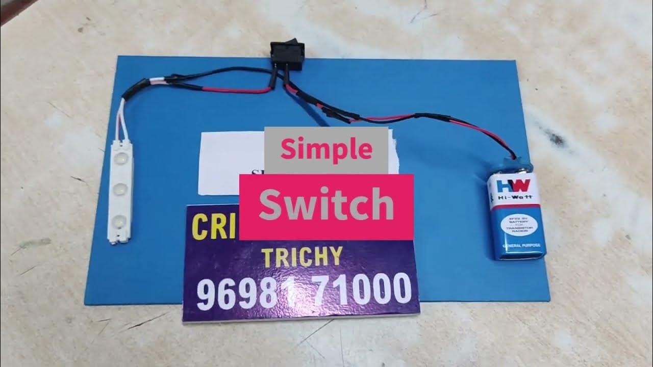 Simple electric circuit Working model project School Project
