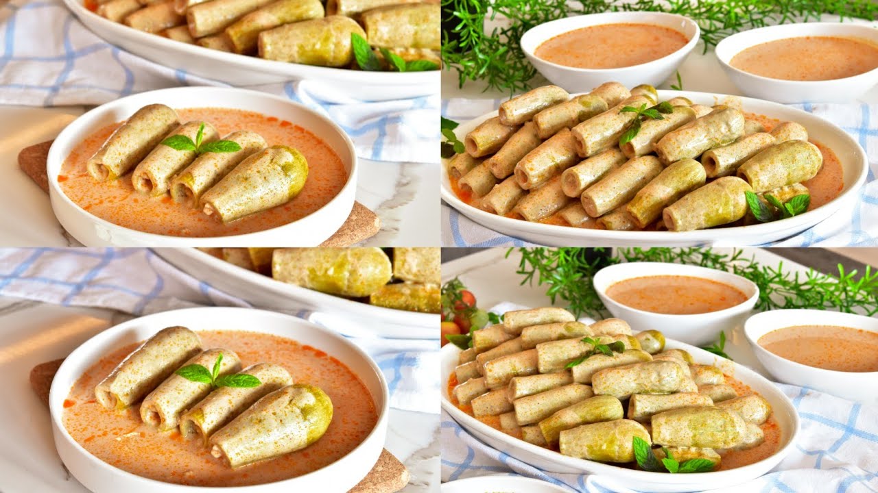 كوسا محشي بصلصلة البندورة والجميد الطعم ولا غلطه 💯 Stuffed zucchini with jameed sauce and tomatoes