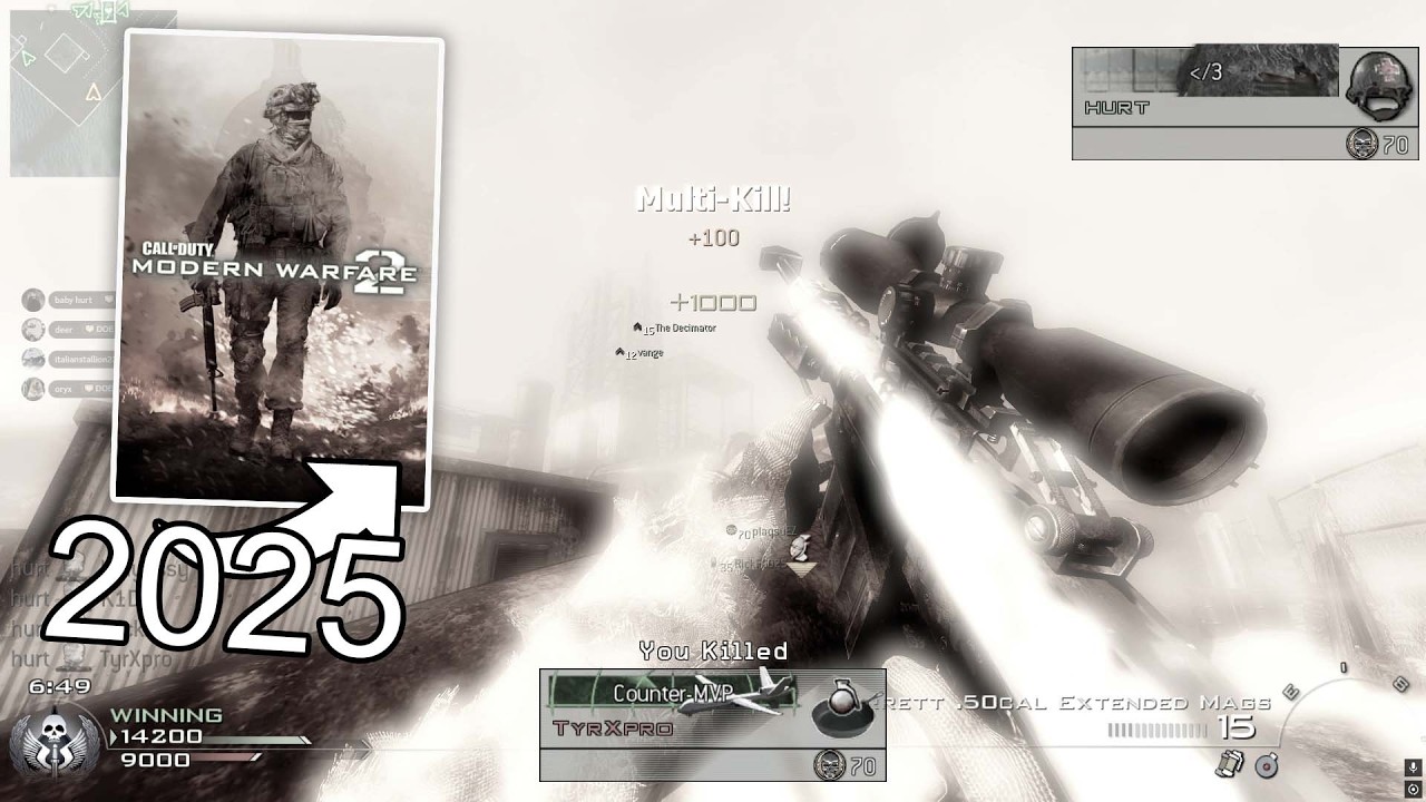 mw2 | barrett .50cal extended mags double nuke