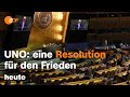 heute 19:00 Uhr vom 23.02.2023 UN-Resolution, Jahrestag des Ukrainekrieges, Charkiw, Litauen