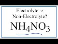 Solubility and Electrolyte Properties of NH4NO3