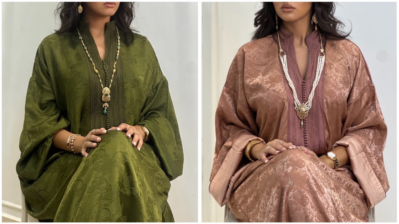 لعشاق فخامة القفطان المغربي قفطان دون حزام  caftan marocain simple et chic sans ceinture nouveautés 
