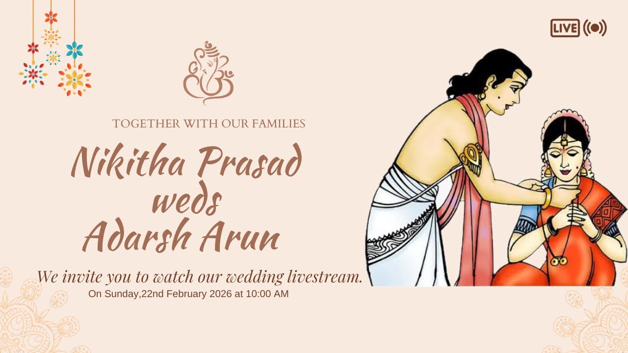 Nikitha Prasad weds Adarsh Arun || WEDDING ||