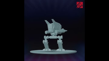 Blender 3d Low poly Scifi Mech model