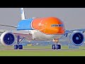 35 minutes heavy take offs  a350 2x b747f b777 amsterdam schiphol airport spotting