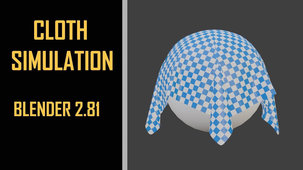 cloth simulation in blender 2.81 - YouTube