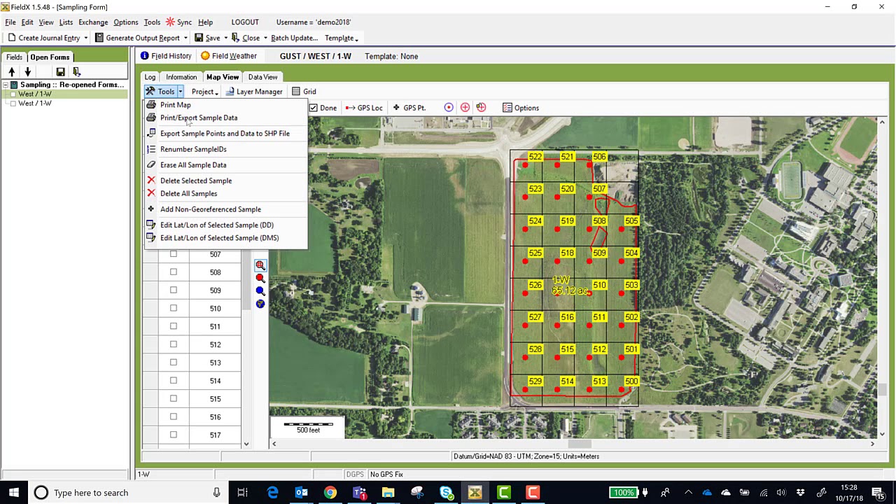Export Sample Points to Shpfile from FieldX Office YouTube