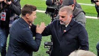 ANGE POSTECOGLOU MEETS MAURICIO POCHETTINO: Pre-Match Spurs v Chelsea: Tottenham Hotspur Stadium