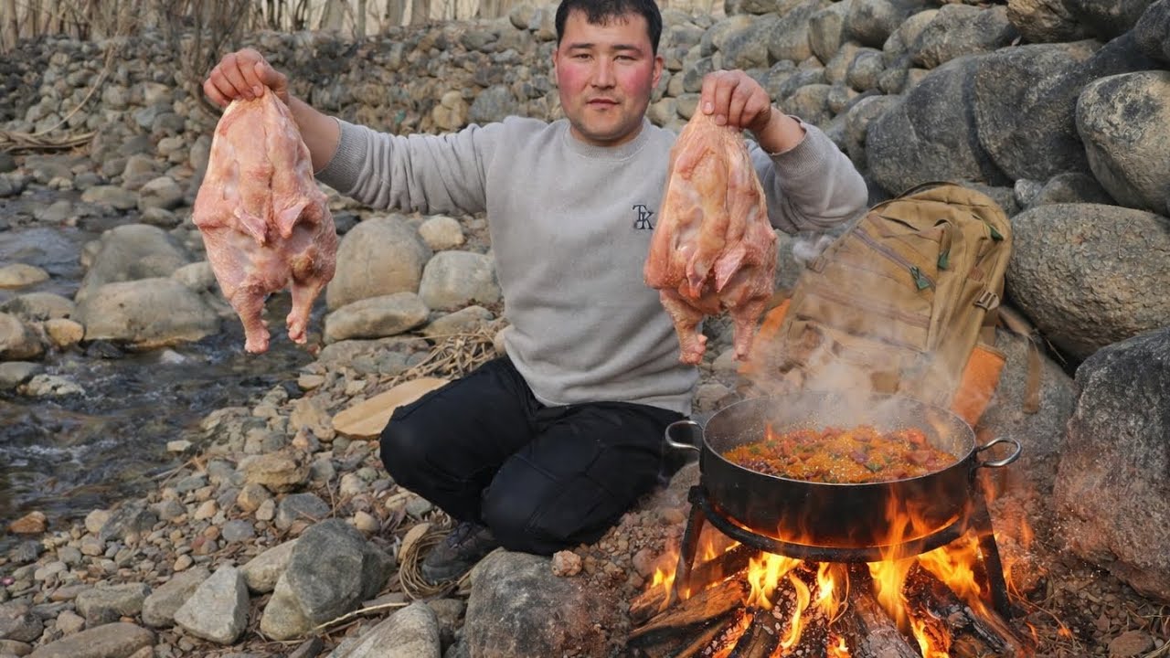 Chicken curry cooked in the heart of nature, over an open fire and in the fresh air — a simpler