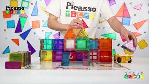 How to Build A Hospital! PicassoTiles PicassoToy IDEABOOK Magnet Building Tile STEM Magnet Kit