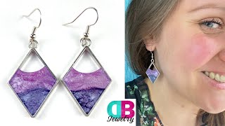 How to Leave a Stunning Gap in Your UV Resin Earring - UV Resin Earring Tutorial Step By Step