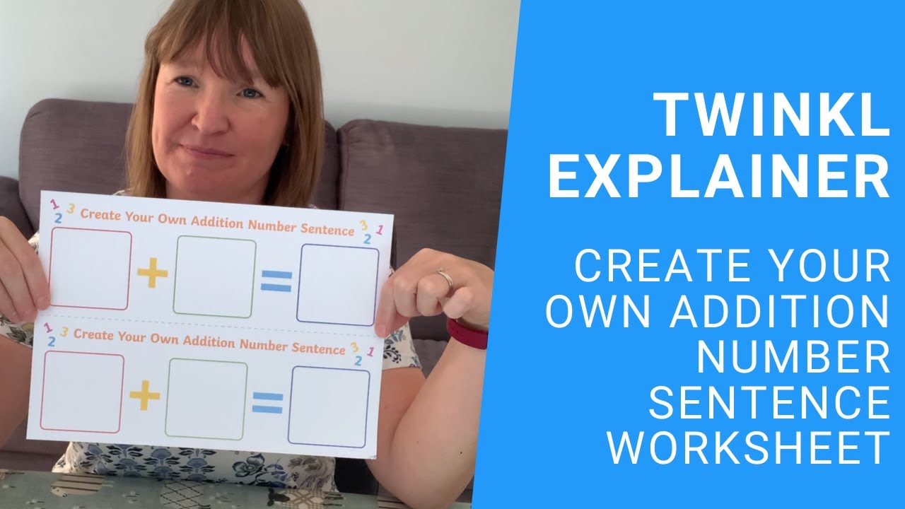 create your own addition number sentence activity sheet eyfs maths youtube