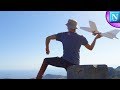Throwing A Foam Airplane Off A HUGE Mountain