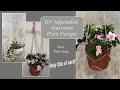 DIY Adjustable Macrame Plant Hanger | Only 12m of cord! | Perfect for Beginners 💛