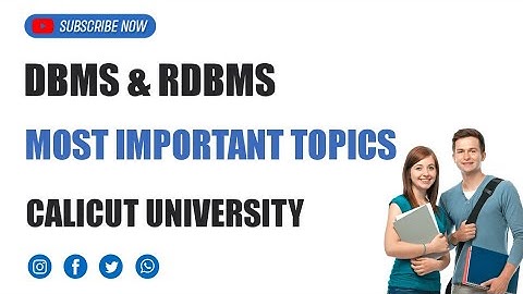 Dbms & Rdbms|Most important|Most repeated|Calicut university 4th sem bca/bsc |dbms malayalam