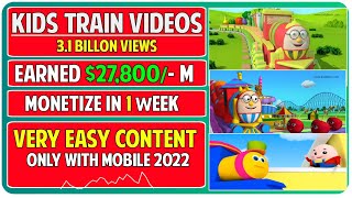 Make Kids Train Videos | Earn $27,800/- Months | Total Make Original Video | Copy Paste on youtube screenshot 3