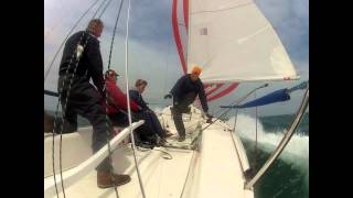 J80 downwind at 18 knots