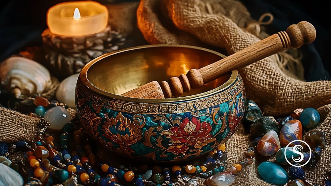 Healing Music💎Tibetan Singing Bowls & Koshi Wind Chimes Relieve Stress🟡 ...