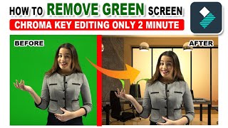 how to remove green screen in filmora x | chroma key editing  | filmora se green screen kaise hataye