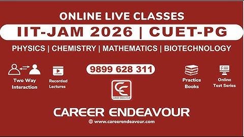 IIT JAM Online Classes 2026 #iitjam #iitjamonlineclasses #iitjamonlinecoaching #careerendeavour