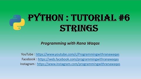 #6 Python | Strings in python | Alpha numeric values | Python Data Science