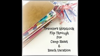 Traveler's Notebook Set up for Camp Reset and Beach Vacation