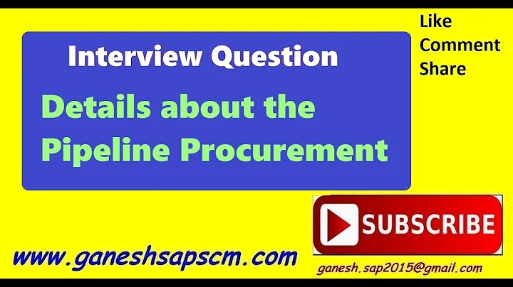 What are the steps of Pipeline Procurement? #saperp #sapspecialprocurement #saps4hana #sapmodules