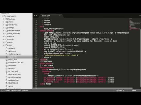 MeanStackJS - What is travis.yml