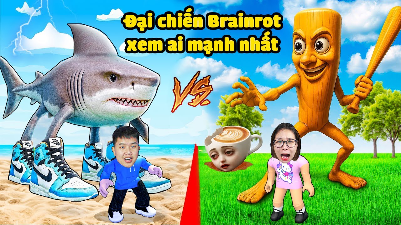 Đại chiến quái vật Brainrot khổng lồ xem con nào mạnh nhất !? bqThanh Tralalero Thắng Tung Tung Ốc
