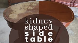 Furniture Restoration | Kidney Shaped Side Table