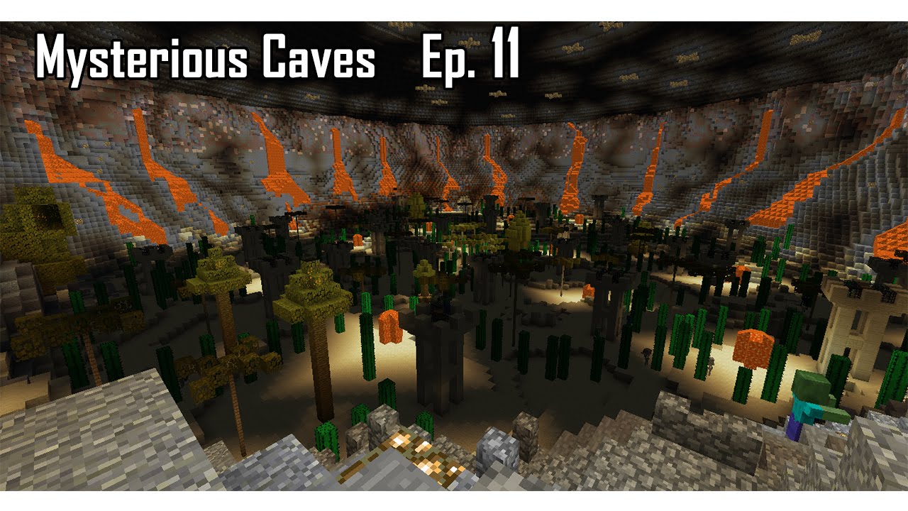 Minecraft aventure - Mysterious Caves - Ep 11 fright night