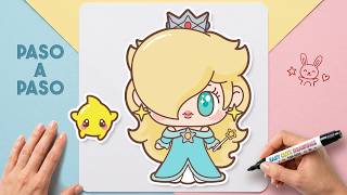 How to Draw Cute ROSALINA (from Super Mario) | Kawaii Tutorial 💫🍿