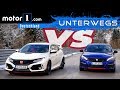 Honda Civic Type R vs. Peugeot 308 GTi | UNTERWEGS mit Daniel Hohmeyer