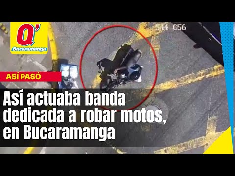 Así actuaba banda dedicada a robar motos, en Bucaramanga