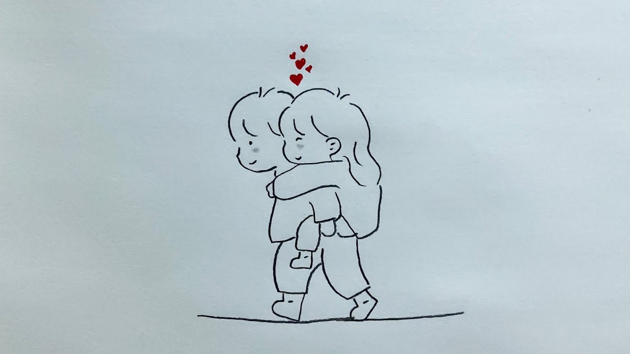 How To Draw Romantic Couple Drawing || Easy Drawing Ideas For Beginners ...
