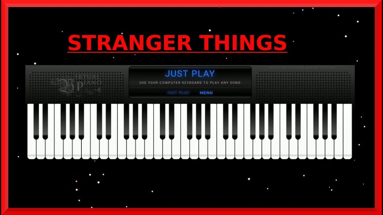 Stranger Things Theme Virtual Piano Cover Easy Tutorial With Sheet Music Youtube - roblox piano sheet music stranger things theme