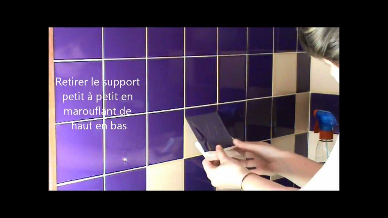 Méthode 2 pose stickers carrelage youtube