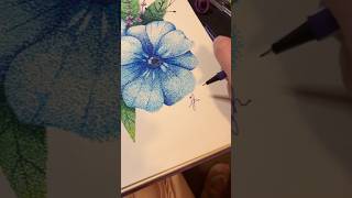 Pointillism Artwork of a Flower | Relaxing Drawing Video #art #flowers