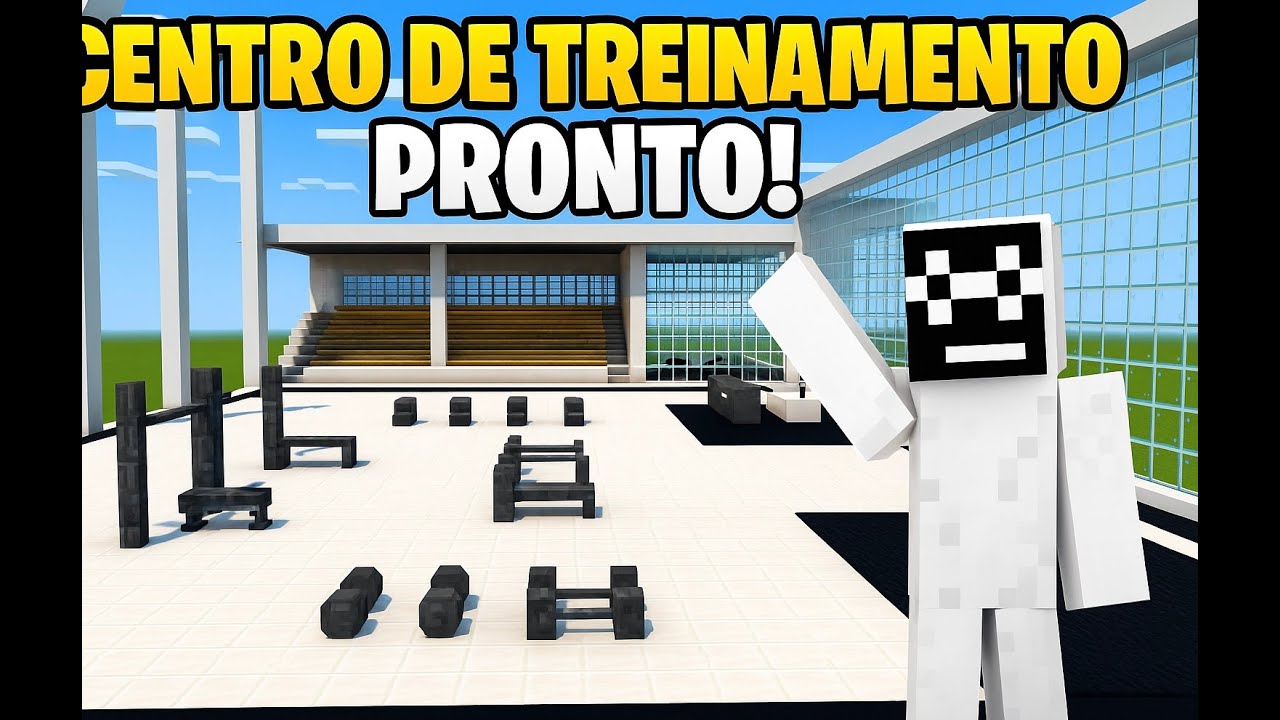 CONSTRUI UM CENTRO DE TREINAMENTO COMPLETO no MINECRAFT! 🏋️⚽ Academia ...