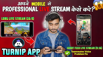 😍2025 How to professional live stream by mobile | Turnip se live stream kaise kare | #turnip