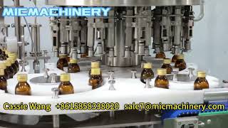 MIC Automatic High Speed Rotary Type 12 Heads Oral Liquid Cap Crimping Machine