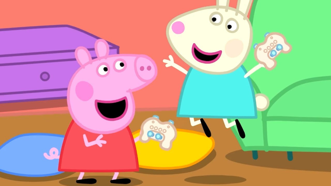 Rebecca Rabbit and Peppa Play CARROT CATCHER 🥕 They Are AMAZING! 🐽 Full