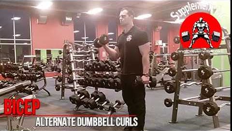 Biceps - Alternate Dumbbell Curl Exercise Demo and Video @ Supplement Inc