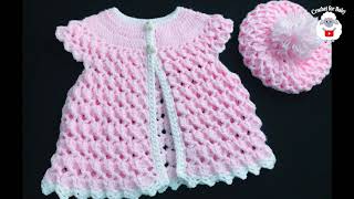 Crochet Baby Sweater Vest and Crochet Baby Hat Set EASY NB to 6yrs, LEFT HAND VERSION