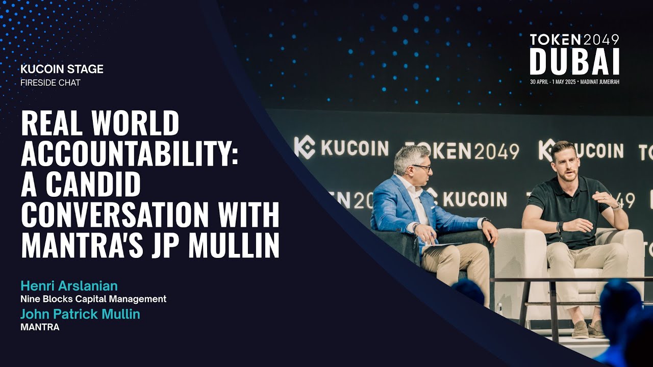 Real World Accountability: A Candid Conversation with MANTRA’s JP Mullin -  TOKEN2049 Dubai 2025