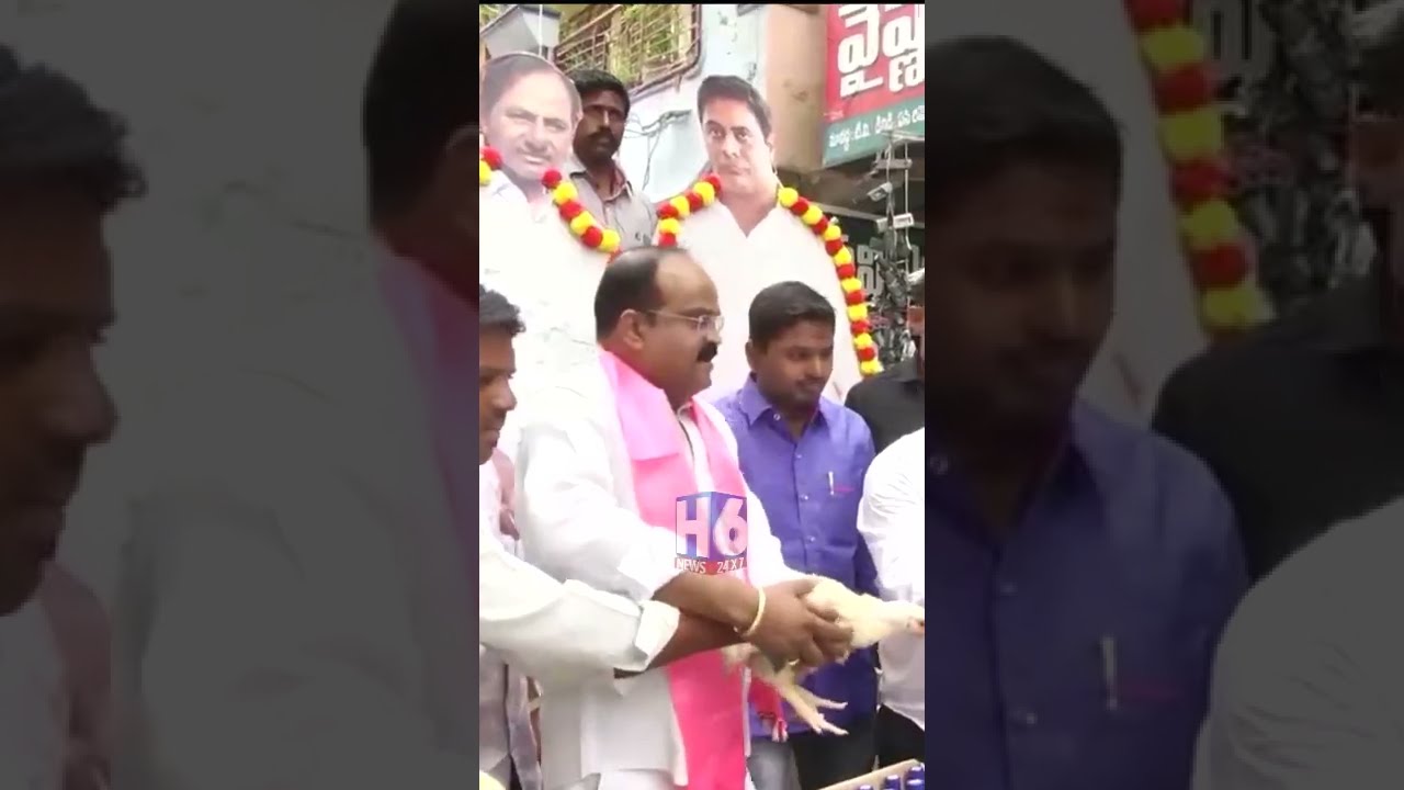 TRS leader distributes liquor bottles, chicken ahead of Telangana CM’s national party launch 