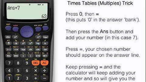 7 & 13 Times Table - Trick with Multiples - Casio Calculator, fx-83GT PLUS, fx-85GT PLUS
