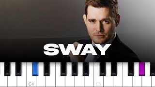Michael Buble - Sway (piano tutorial)